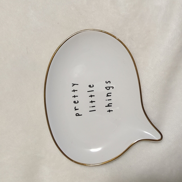 Pretty little things trinket tray with gold accents - Picture 1 of 2